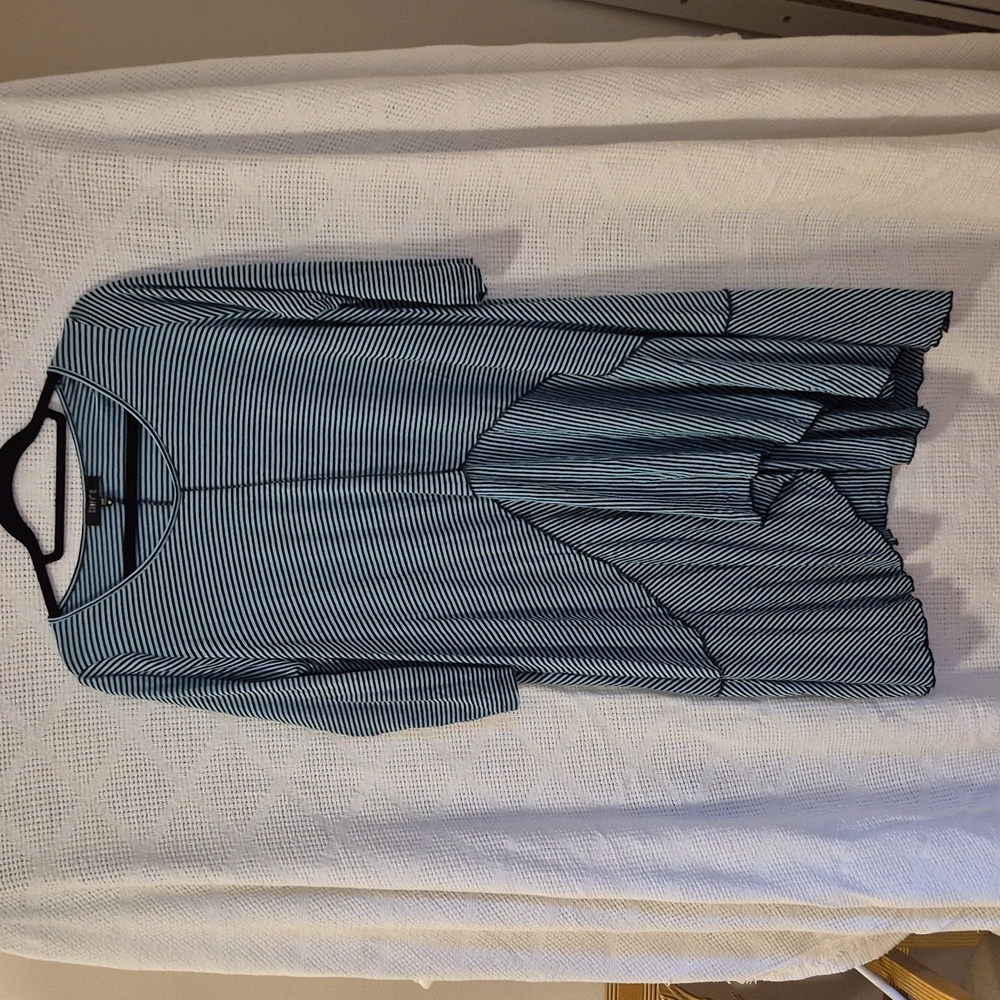 Comfy USA Blue/Black Striped Tunic